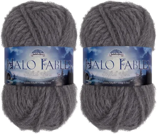 Miniatura 29 de JubileeYarn Halo Fables Yarn - 100g/Skein Bulky Polyester - North Wind Sun - 2 Skeins