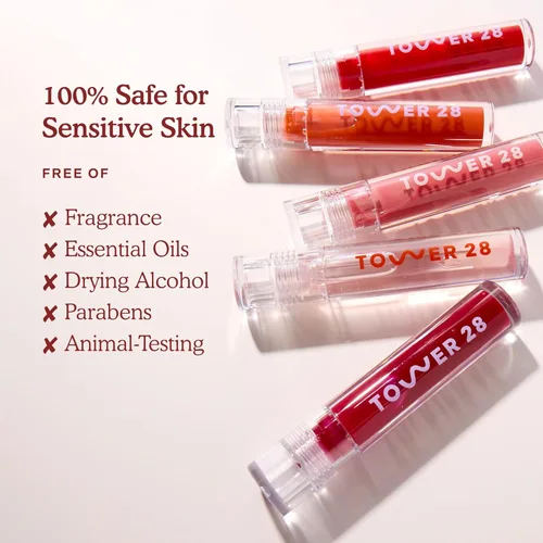 Miniatura 3 de Tower 28 ShineOn Jalea de Labios Lechosa, ALMOND, No Pegajosa, Brillo Labial Vegano Hidratante en Chocolate Lechoso, Aceite de Semilla