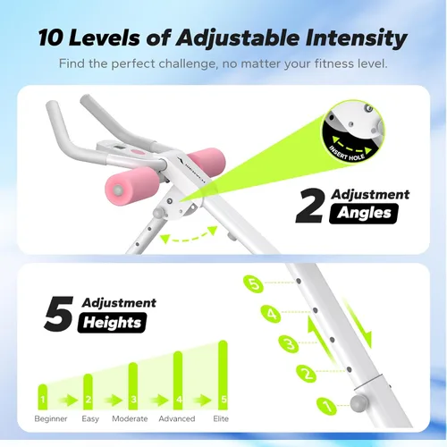 Miniatura 3 de MERACH Máquina de abdominales, equipo de entrenamiento abdominal, máquina de entrenamiento abdominal ajustable para entrenamiento de abdominales