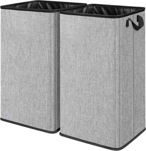 Miniatura 13 de SNIGJAT Cesta de lavandería extra grande, cesta de 100 l alta con asas resistentes, cesta de ropa sucia para recámara, cesta grande, organizador