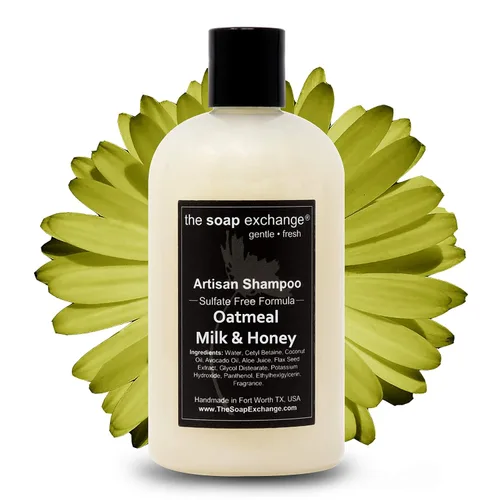 Miniatura 18 de The Soap Exchange Champú para el cabello, aroma a cuero de Texas, hecho a mano, 12 fl oz / 12.0 fl oz, cuidado natural del cabello artesanal, suave