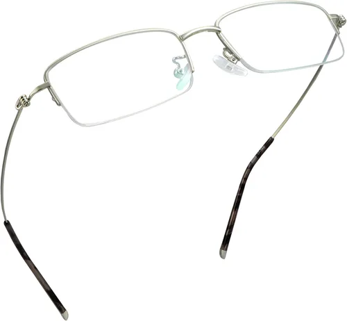 Miniatura 9 de LifeArt Lentes de lectura sin montura de aleación, lentes de bloqueo de luz azul, antifatiga ocular, anteojos para juegos de computadora, gafas