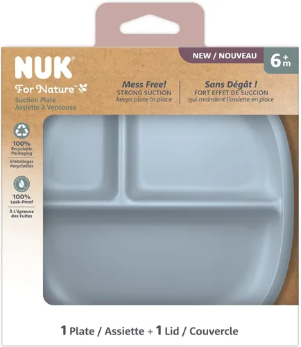 Miniatura 7 de NUK for Nature - Placa de succión y tapa, tapa a prueba de fugas, microondas, congelador y estante superior, apta para lavavajillas, sin BPA