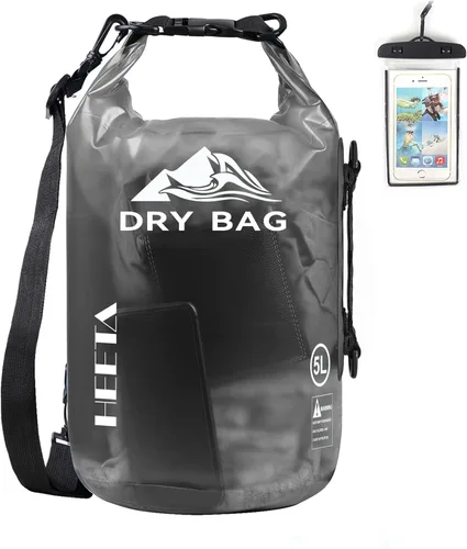 Miniatura 20 de HEETA Bolsa Seca Impermeable para Mujeres y Hombres, 5L/10L/20L/30L/40L Tapa Enrollable Bolsa de Almacenamiento Seca Ligera Mochila con Funda