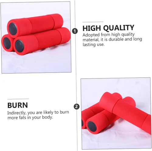 Miniatura 6 de 2 mancuernas ergonómicas de espuma para mujeres, cada barra ligera para entrenamiento de gimnasio en casa, tonificación de brazos y entrenamiento