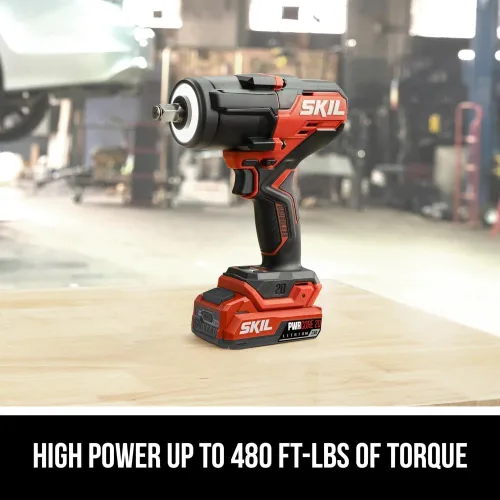 Miniatura 3 de SKIL PWR CORE 20 Herramienta de llave de impacto sin escobillas de 20 V de 1/2 pulgada de par medio solo - IW5761B-00