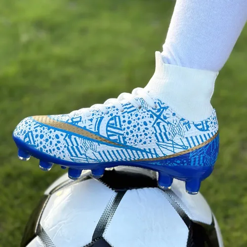 Miniatura 6 de Favdeol Tacos de fútbol para niños y niñas, zapatos de fútbol para entrenamiento de alta calidad, zapatos de fútbol para exteriores e interiores