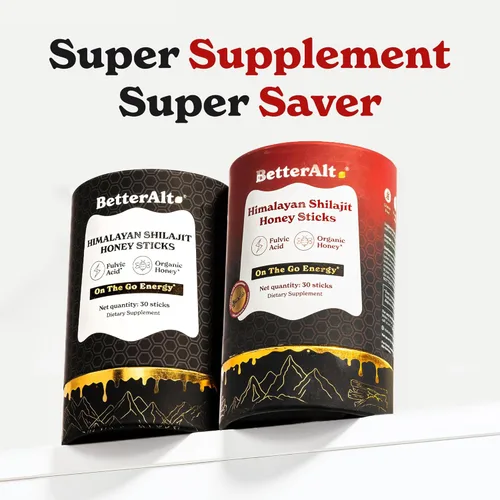 Miniatura 4 de Better Alt Paquete de 2 palitos de shilajit puro del Himalaya (clásico + sabor a canela) Shilajit fácil de consumir, refuerzo de energía y apoyo