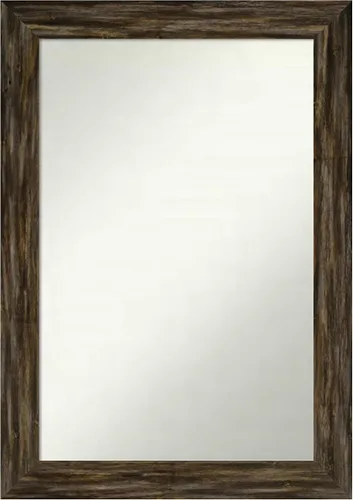 Miniatura 302 de Amanti Art Espejo de baño marrón para sobre el fregadero, 25 x 25 pulgadas, hecho a medida, espejo de tocador cuadrado marrón medio, marco de madera