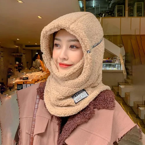 Miniatura 5 de Capucha de sherpa, máscara de esquí con capucha de sherpa, pasamontañas, bufanda de capucha sherpa, máscara de esquí de forro polar ajustable a