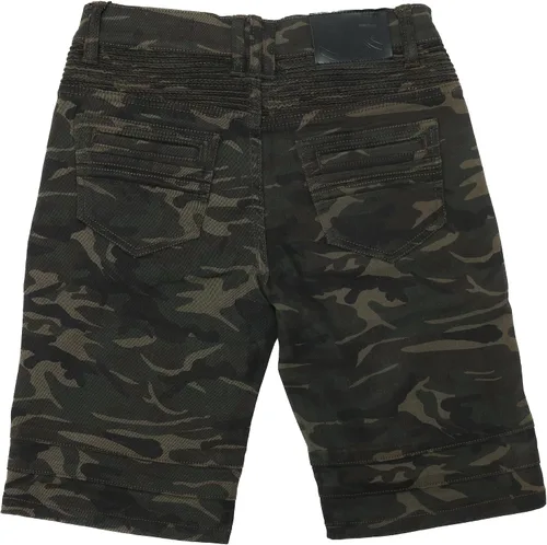 Miniatura 2 de X RAY Pantalones cortos para bebés y niños pequeños, cintura elástica, rasgados, moto, desgastados, pantalones cortos de mezclilla elásticos