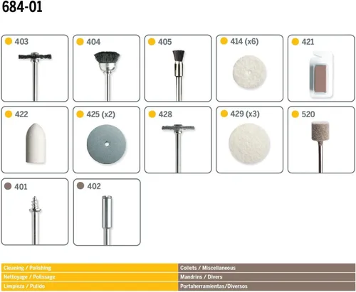 Miniatura 3 de Dremel Mfg 684-01 juego de pulido y de limpieza de 20