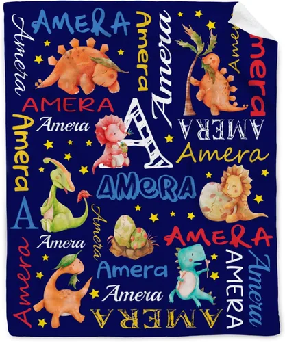 Miniatura 47 de Manta de bebé de esqueletos de dinosaurios de neón retro de los años 80, regalos para niños y niñas, decoración de dinosaurios, felpa suave