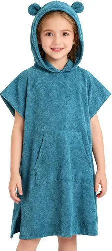 Miniatura 8 de MissShorthair Toalla Poncho para niños, toalla de playa con capucha para niña y niño, poncho de surf, bata de baño, toalla de baño de microfibra