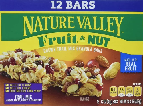 Miniatura 42 de Nature Valley Barras de granola masticables de frutas y nueces, nueces de chocolate negro, 6 barras, 7.4 onzas