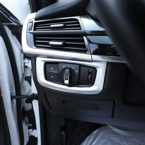 Miniatura 5 de ABS plástico coche interruptor decoración marco ajuste accesorios para BMW X5 f15 2014-2018 (cromo)