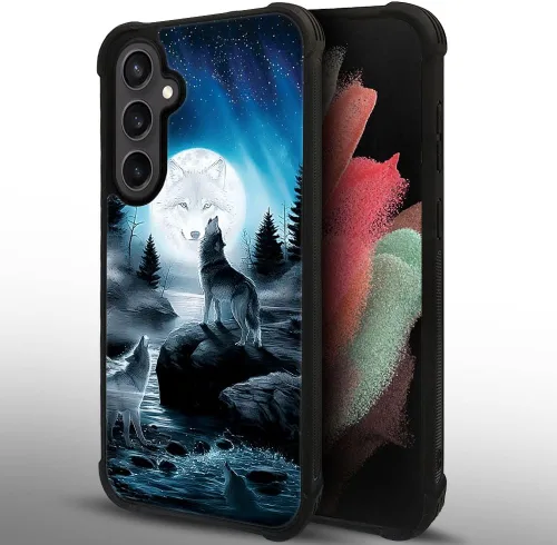 Miniatura 70 de CARLOCA Funda compatible con Samsung Galaxy S22 Ultra, diseño gráfico de Star Howling Wolfs Samsung Galaxy S22 Ultra, diseño gráfico, a prueba