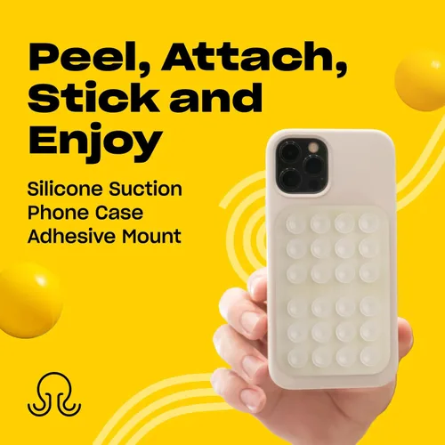 Miniatura 2 de OCTOBUDDY Classic MAX - Funda de silicona con ventosa para teléfono con montaje adhesivo - Soporte de agarre fuerte para manos libres, ideal