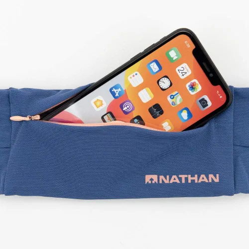 Miniatura 2 de Nathan Zipster - Cinturón para correr para hombres y mujeres, paquete de cintura sin rebote, con bolsillos con cremalleras, se adapta a todos