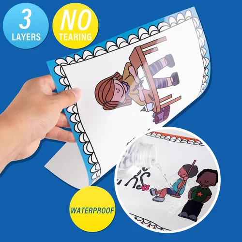 Miniatura 3 de Alpurple 9 pósteres A4 de reglas de aula, pósteres de reglas de clase preescolar, pósteres educativos de comportamiento de reglas del aula, tabla