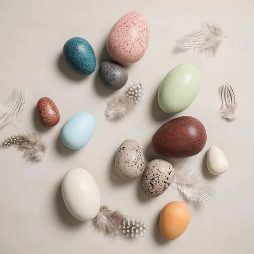 Miniatura 9 de Youuys Huevos de Pascua de madera para niños, huevos moteados de Pascua sintéticos, arte de bricolaje para manualidades para decoración del jardín