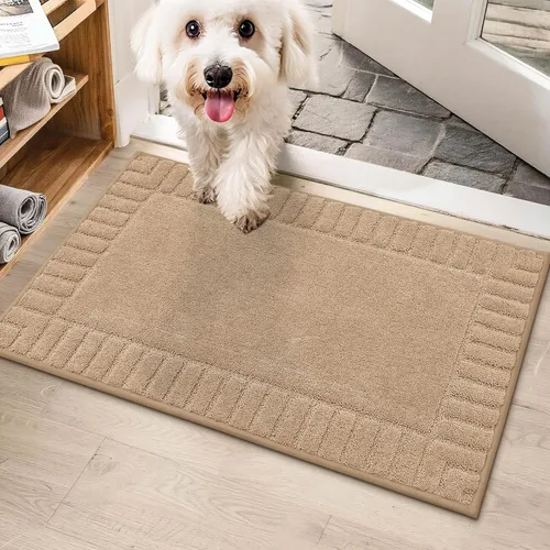 Miniatura 31 de BEQHAUSE Alfombra Antideslizante para Puerta Principal Alfombra Lavable de Bajo Perfil para Entrada Alfombras para Puerta Principal Trampa para Negro
