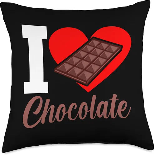 Miniatura 5 de Love Chocolate Milk Mousse Candy Bar Eater Sayings I Love Funny Chocolates Lover Eater - Almohada gráfica, 16.0 x 16.0 in, multicolor