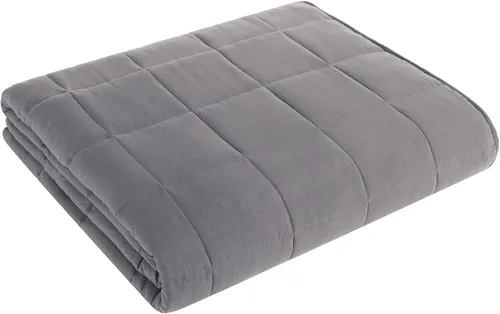 Miniatura 24 de L'AGRATY Manta con peso de 5 libras, para regazo, manta pequeña y portátil para adultos, refrescante, para viajar, relajarse y dormir, para todas