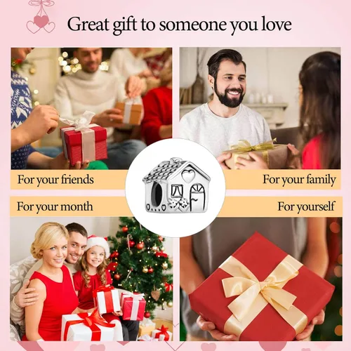 Miniatura 7 de VALGACLS Dijes de plata de ley 925 con forma de corazón para pulseras y collares, día de San Valentín, día de la madre, joyería para mujer