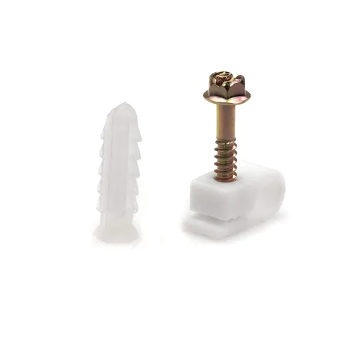 Miniatura 11 de Anclajes cónicos de plástico acanalado - para hormigón, estuco, ladrillo, paneles de yeso y similares - Kit de 10 anclajes