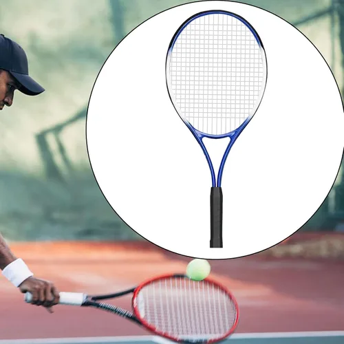 Miniatura 5 de kowaku Raqueta de tenis para entrenador de tenis solo con mango resistente a los golpes, equipo de entrenamiento de práctica para el gimnasio