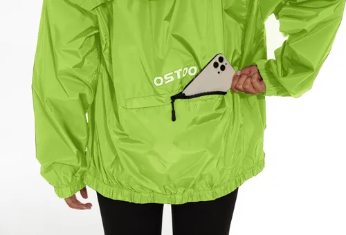 Miniatura 5 de OSTOO Chaqueta impermeable ligera para mujer, para correr, ciclismo, con capucha, para senderismo, rompevientos