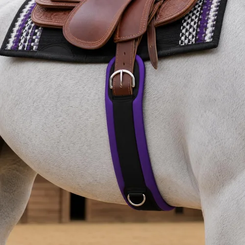Miniatura 2 de Caballo Soft Acolchado Neopreno Púrpura Western Riding Sillín Cinch 9727-26