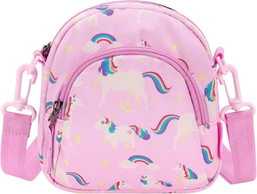 Choco Mocha Bolso cruzado para niñas pequeñas de 4-6, 6-8, bolso cruzado para niños, bolso cruzado para niños de 2, 3, 4 años,