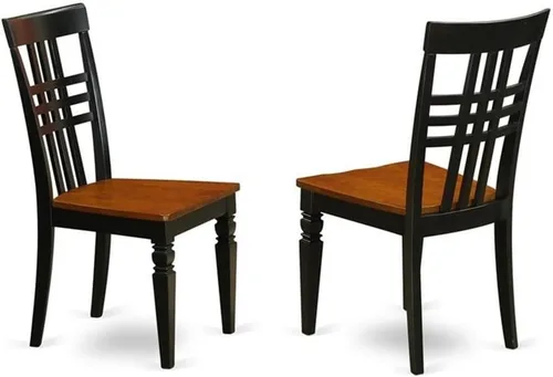 Miniatura 4 de East West Furniture HLLG5-BCH-W Juego de mesa de comedor moderno de 5 piezas, incluye una mesa redonda de madera con pedestal y 4 sillas de comedor