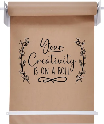 Miniatura 8 de Jumbl Dispensador de papel kraft montado en la pared de 8 pulgadas Rollo de papel colgante con cortador para cocina, sala de bricolaje, oficina