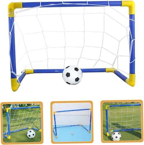 Miniatura 9 de Outanaya Portería de fútbol plegable portátil de plástico Mini puerta de fútbol para entrenamiento interior al aire libre Red plegable ligera