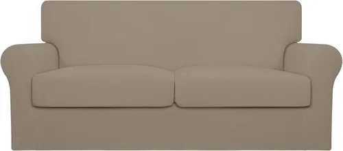 Miniatura 8 de Easy-Going Funda de sofá suave y elástica de 3 piezas para perros, funda de sofá lavable para sofá de 2 cojines separados, protector elástico
