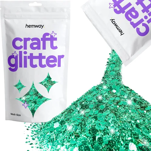 Miniatura 54 de Hemway Craft Glitter - Rojo Copos de lentejuelas metálicas de varios tamaños para manualidades de resina y epoxi Suministros para vasos