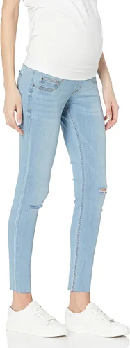 Motherhood Maternity Women's Super Stretch Secret Fit Over The Belly Skinny Ankle Length Jeans Indigo Blue