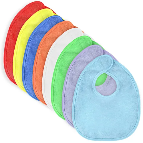Vicloon Baberos para bebé, juego de 8 baberos de rizo para niñas y niños, baberos de algodón de rizo de protección impermeable, juego suave y Varios