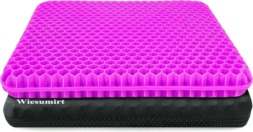 Cojín de asiento de gel de tamaño grande para sentarse prolongadamente, extra grande y grueso, cojín de asiento para espalda, cadera, ciática,