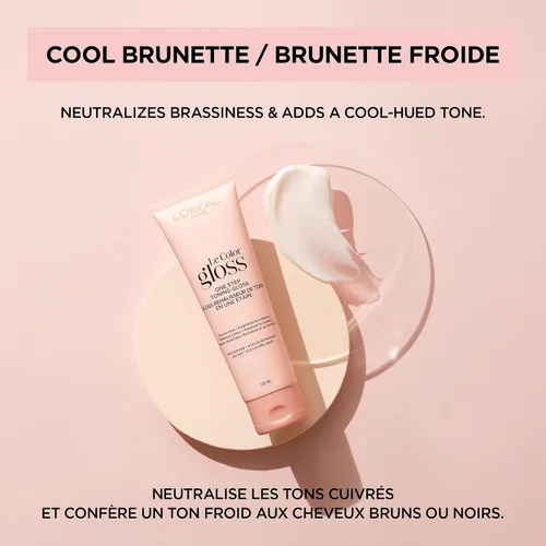 Miniatura 5 de L'Oreal Paris Le Color One Step Toning Hair Gloss, Castaño Frío, 4 onzas Fresco Morena