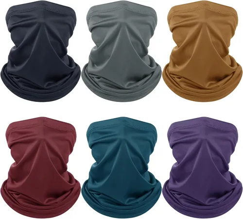 Miniatura 21 de Geyoga 6 piezas de protección UV para el verano, polaina de cuello refrescante, ropa para la cara, polaina para cuello, bufanda, protector solar
