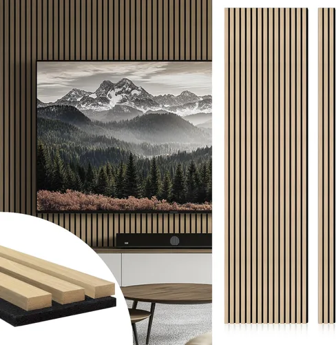 Miniatura 8 de CONCORD WALLCOVERINGS ™ Paneles de pared de madera, chapas 3D acústicas absorbentes de sonido para reducción de ruido e insonorización, cine