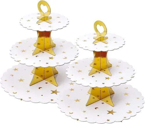 Miniatura 41 de Soleebee Soporte para Cupcakes de 3 Niveles, Torre de Cupcakes de Cartón, Torre de Soporte para Pasteles de Postre para Decoración de Cumpleaños