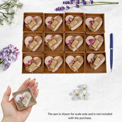 Miniatura 2 de Jabones en forma de corazón, paquete de 12 mini jabones perfumados hechos a mano para despedidas de soltera, fiestas de té, bodas, baby shower