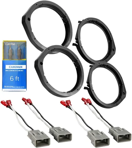 CACHÉ KIT3356 Paquete con kit de instalación de altavoces de coche para Honda Accord Crosstour 2010 – 2011 delantero y trasero 6.5" y 6.75"