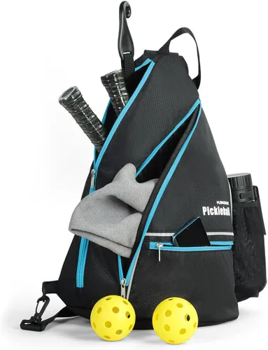 Miniatura 9 de Mangrove Bolsa de pickleball, mochila de pickleball para hombres y mujeres, bolsa ajustable con gancho para cerca, gran capacidad/bolsillo de Verde