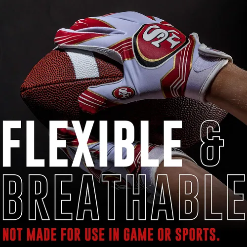 Miniatura 3 de Franklin Sports - Guantes de receptor de fútbol americano juvenil de la NFL, par de guantes de fútbol para niños con logotipos de equipos de la NFL